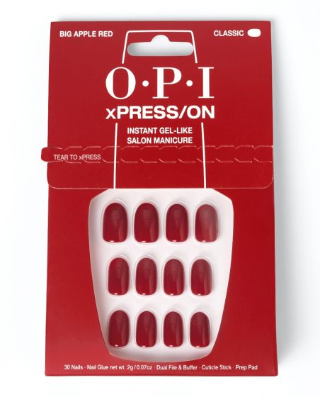 OPI Press-On Nails xPRESS/ON Big Apple Red