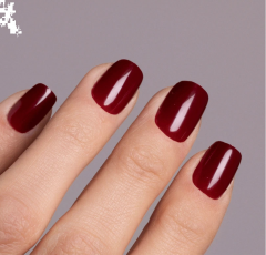 NAILD Softgel Press-On Nails Wine Short Square