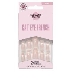 Elegant Touch False Nails Cat Eye French Mirage