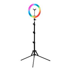 Glow 10" RGB Ringlampe mit Stativ 10W 