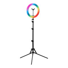 Glow 13" RGB Ringlampe mit Stativ 10W 