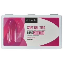 IBD Clear Soft Gel Tips Long Stiletto