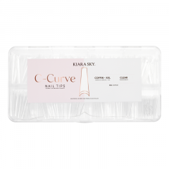 Kiara Sky C-Curve Nail Tips Coffin XXL Clear
