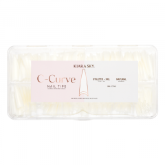 Kiara Sky C-Curve Nail Tips Stiletto XXL Natural