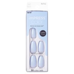 Kiss imPRESS Color Press-on Manicure Coffin Cloudless