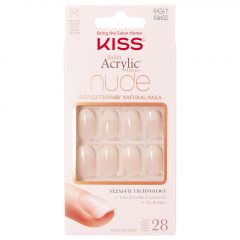 Kiss Salon Acrylic French Nude Nails Graceful