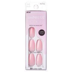 Kiss imPRESS Color Press-on Manicure Coffin Pink Dream
