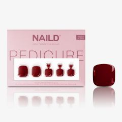 NAILD Softgel Press-On Nails Dark Red Toe