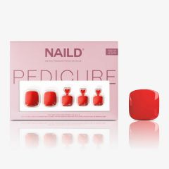 NAILD Softgel Press-On Nails Red Toe