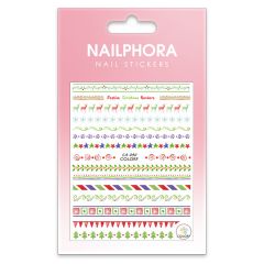 Nailphora Nail Stickers Festive Christmas Borders
