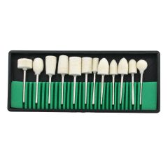 Nailphora Polierfräser-Bits Filz Set 12 Stück