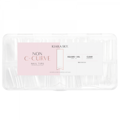 Kiara Sky Non C-Curve Nail Tips Square XXL Clear