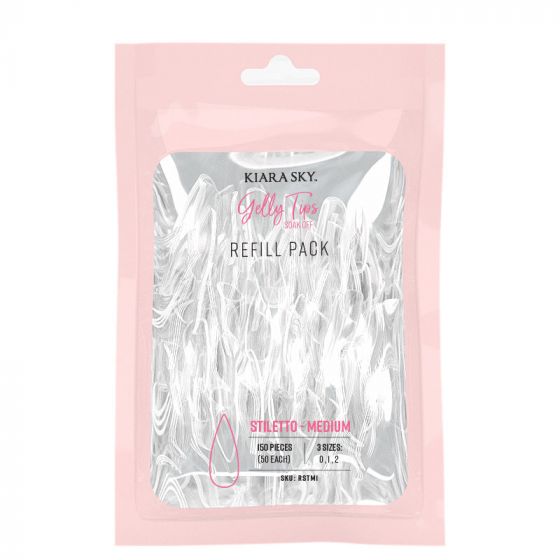 Kiara Sky Gelly Tips Refill Pack Stiletto Medium