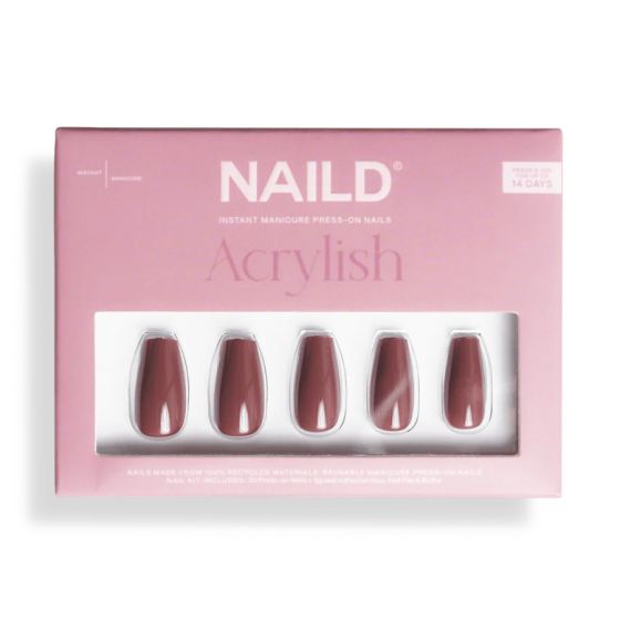 NAILD Press-On Nails Foxy Coffin Long